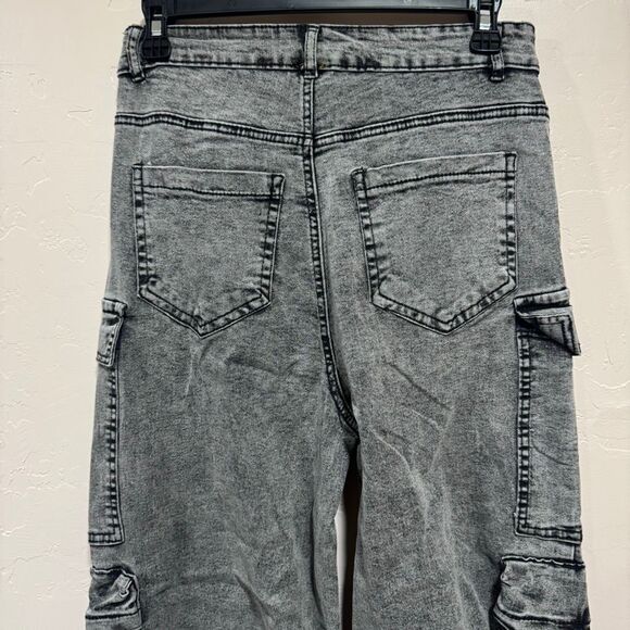 Daisy Mineral Wash Multi Pocket Cargo Jeans - Charcoal - Picture 7 of 7